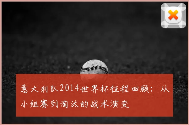 意大利队2014世界杯征程回顾：从小组赛到淘汰的战术演变
